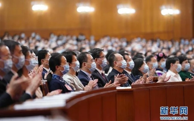 Ngày 27-5, kỳ họp thứ ba Chính hiệp Trung Quốc khóa 13 bế mạc. (Ảnh: Tân Hoa xã)