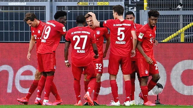 Các cầu thủ Bayern Munich đang tiến tới chức vô địch lần thứ 8.