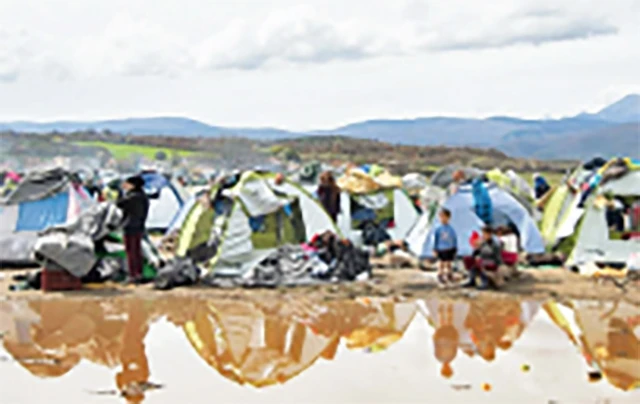 Lều trại của những người tị nạn Hy Lạp.