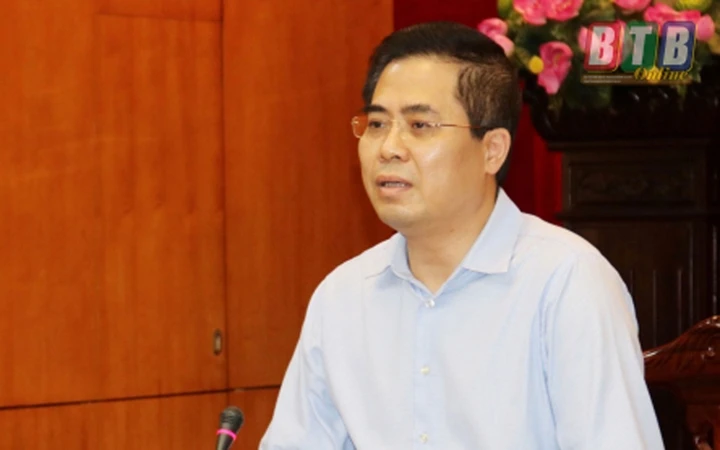 Tân Thứ trưởng Khoa học và Công nghệ Nguyễn Hoàng Giang. Ảnh: Báo Thái Bình.
