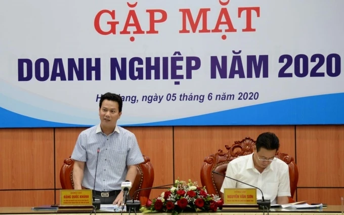 Lãnh đạo tỉnh Hà Giang gặp mặt doanh nghiệp.