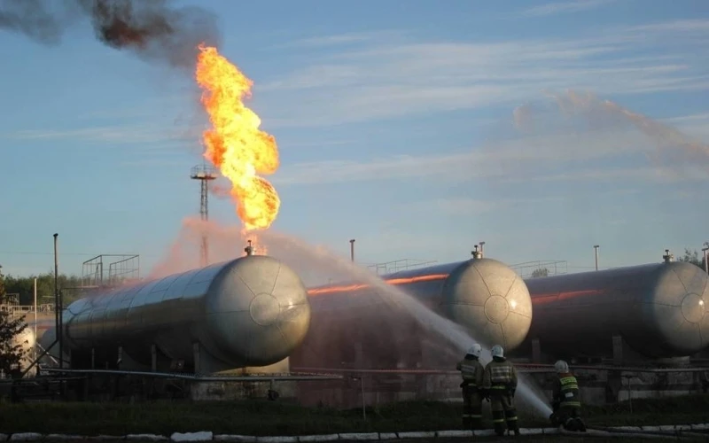 Nổ kho chứa gas ở Nga, ba người thương vong. (Ảnh: TASS)
