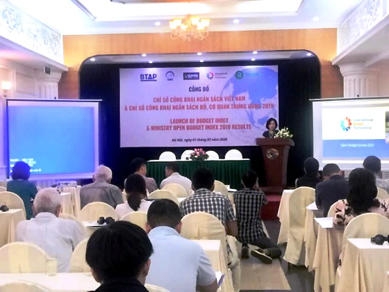 Buổi công bố Chỉ số Công khai ngân sách quốc gia (OBI) của Việt Nam và Chỉ số công khai ngân sách bộ, cơ quan Trung ương (MOBI) năm 2019.