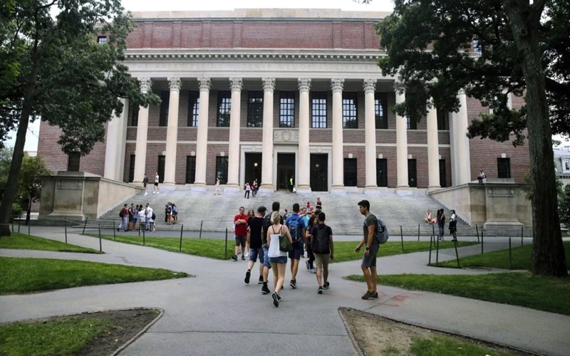 Thư viện Widener của Đại học Harvard, TP Cambridge, bang Massachusetts. (Ảnh: AP)