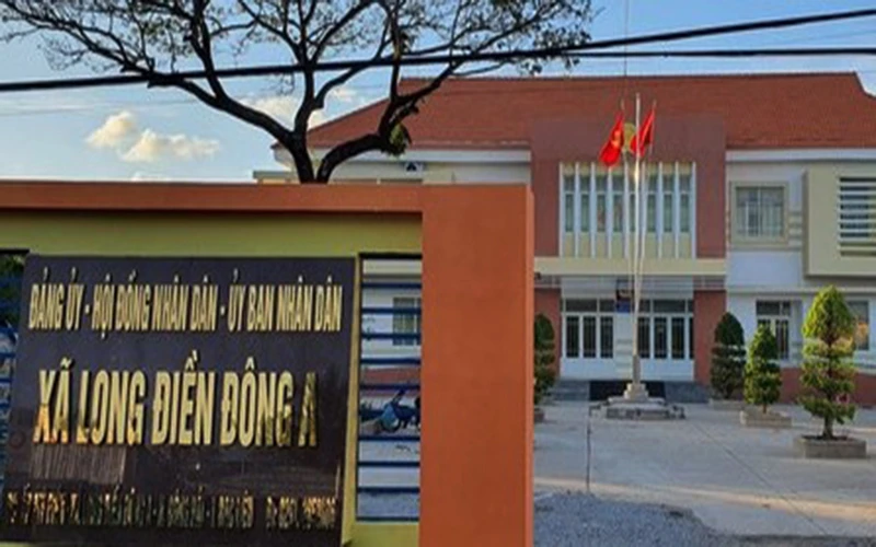 Trụ sở xã Long Điền Đông A, nơi ông Lê Minh Hận nhiều năm làm lãnh đạo chủ chốt xã này.