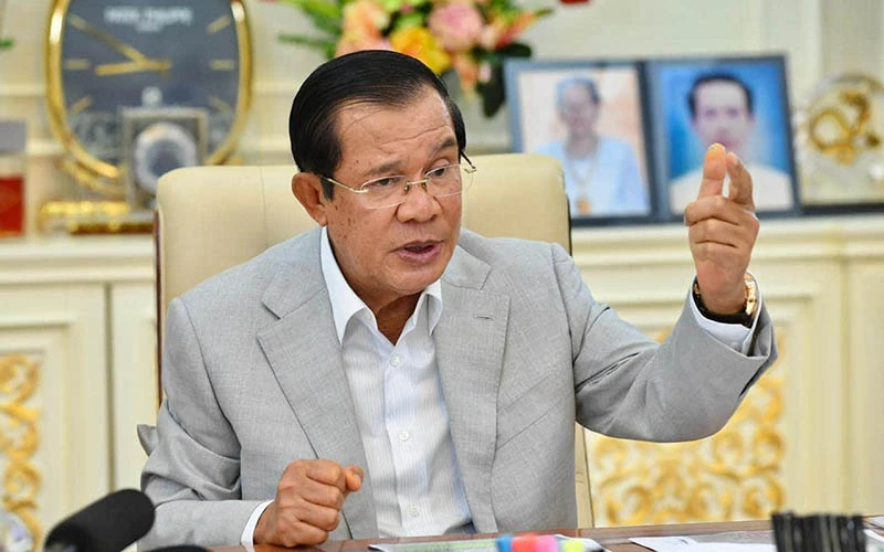 Thủ tướng Samdech Hun Sen kêu gọi người dân Campuchia tích cực phòng chống dịch Covid-19 (Ảnh: Fresh News)