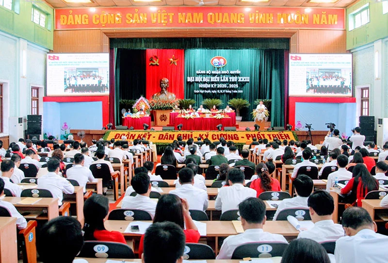 Quang cảnh Đại hội đại biểu Đảng bộ quận Ngô Quyền lần thứ XXIII, nhiệm kỳ 2020 – 2025 
