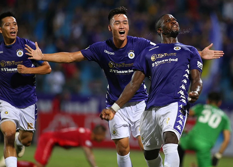 Hà Nội FC thắng 0-1 Hải Phòng ở vòng mười LS V.League 1-2020. (Ảnh: PHÚC QUỲNH) 
