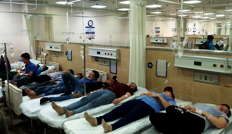 Công nhân nhập viện tại Bệnh viện đa khoa Đồng Nai.