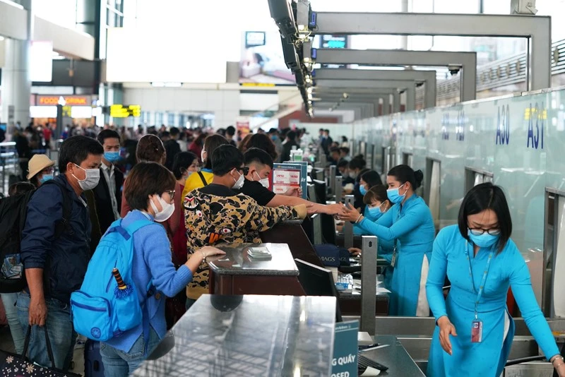 Các chuyến bay nội địa phục hồi tại Nhà ga T1 Nội Bài.