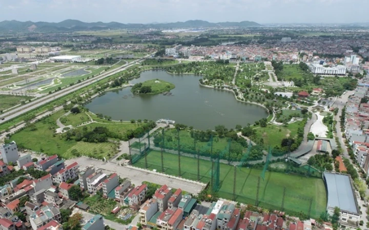 Toàn cảnh dự án công viên Hoàng Hoa Thám (TP Bắc Giang) để xảy ra nhiều sai phạm. 