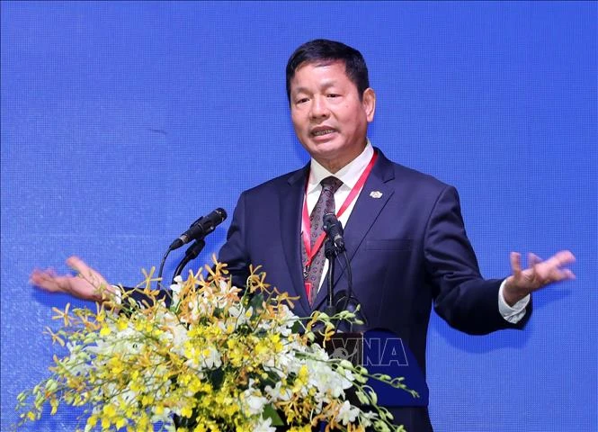 Ông Trương Gia Bình tại Hội nghị xúc tiến đầu tư Thành phố Cần Thơ năm 2018. Ảnh: TTXVN.