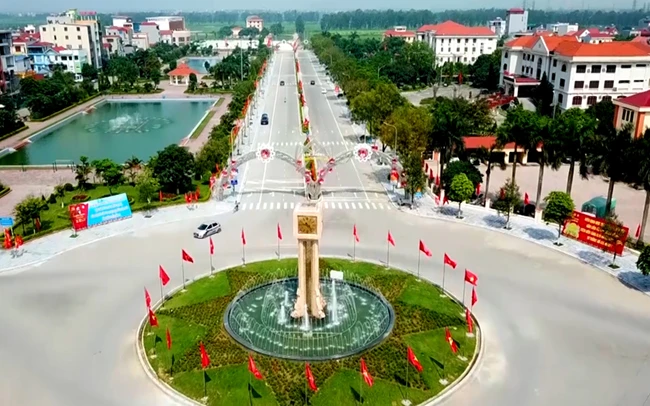 Một góc đô thị Chờ, huyện Yên Phong, tỉnh Bắc Ninh.