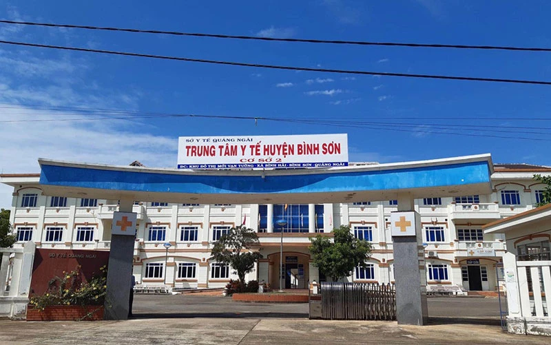 Cơ sở 2, Trung tâm Y tế huyện Bình Sơn, nơi BN590 đang điều trị.