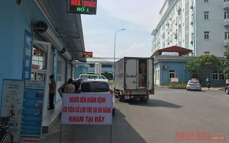 Bệnh viện Đa khoa khu vực Phúc Yên bố trí khu vực khám riêng cho những trường hợp từ thành phố Đà Nẵng về.