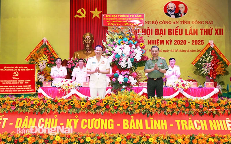 Đại hội đại biểu Đảng bộ Công an tỉnh Đồng Nai, Quân khu 3. Ảnh: Báo Đồng Nai.