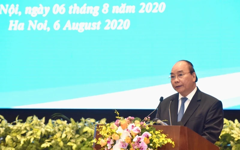 Thủ tướng Nguyễn Xuân Phúc phát biểu khai mạc Hội nghị.
