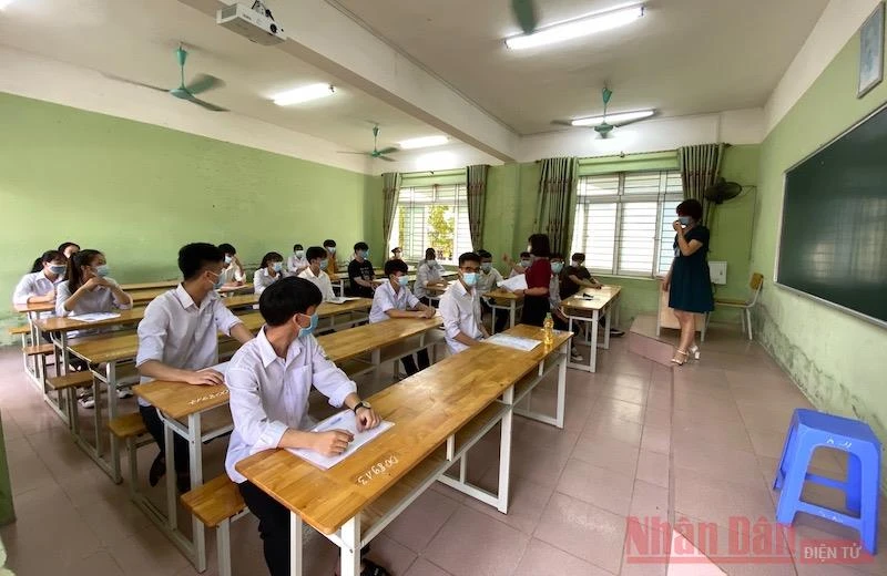 Thí sinh Kỳ thi tốt nghiệp THPT 2020 tại Điểm thi Trường THPT Minh Châu (Yên Mỹ, Hưng Yên)