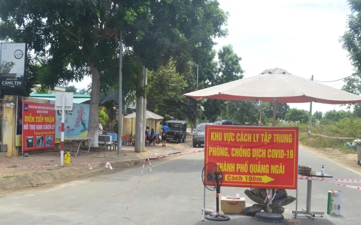 Khu cách ly tập trung tại ký túc xá Trường đại học Phạm Văn Đồng (TP Quảng Ngãi). 