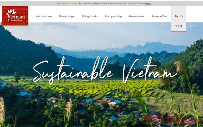 Trang "Green Travel" quảng bá du lịch xanh của Việt Nam. (Ảnh: T.L)