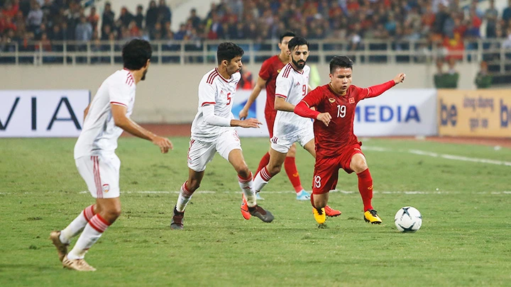 ĐT Việt Nam gặp UAE tại vòng loại World cup 2022. Ảnh: LÊ MINH