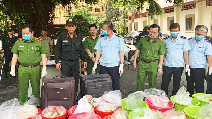 Vụ bắt giữ 500 kg Ketamine do Cục Hải quan TP Hồ Chí Minh phối hợp với các cơ quan chức năng năm 2019.