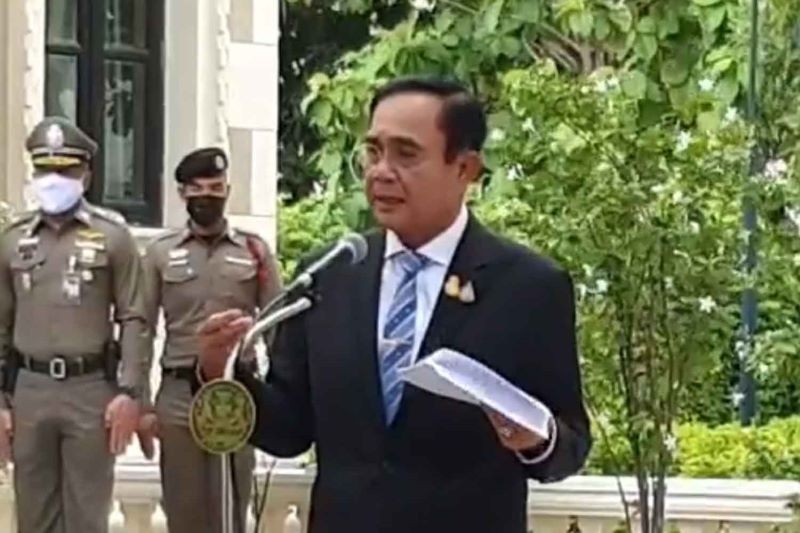 Thủ tướng Thái lan Prayut Chan-o-cha phát biểu sau cuộc họp với CESA (Ảnh: Bangkok Post)