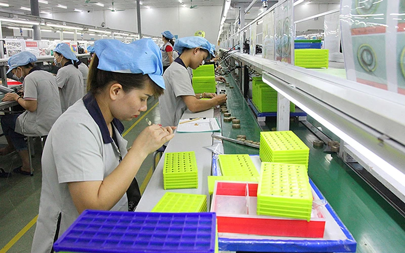Dây chuyền sản xuất của Công ty TNHH Sanico Việt Nam (Cụm công nghiệp Gia Vân, tỉnh Ninh Bình).