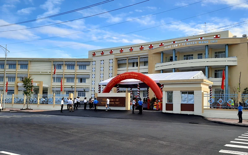 Lễ Khánh thành Công trình Bệnh viện đa khoa huyện Mang Thít vào sáng 20-9.