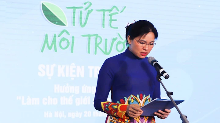 Chủ tịch Hội LHPN Việt Nam Hà Thị Nga phát biểu ý kiến tại sự kiện. Nguồn: nhandan.com.vn
