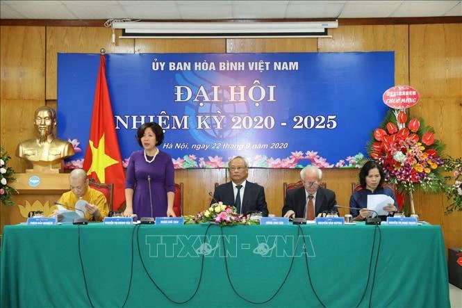 Đại hội Ủy ban Hòa bình Việt Nam nhiệm kỳ 2020 – 2025. Ảnh: TTXVN.