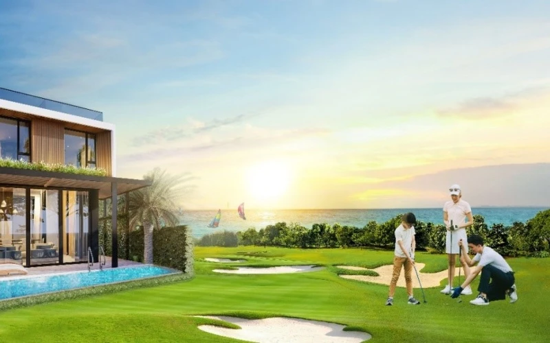 PGA Golf Villas có tầm nhìn 360 độ ra Sân Golf PGA Garden.