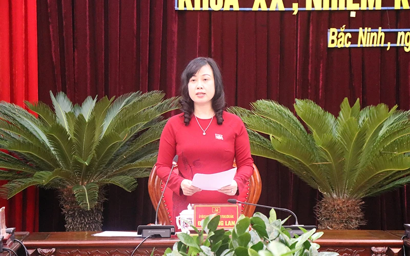 Đồng chí Đào Hồng Lan được bầu giữ chức Bí thư Tỉnh ủy Bắc Ninh.