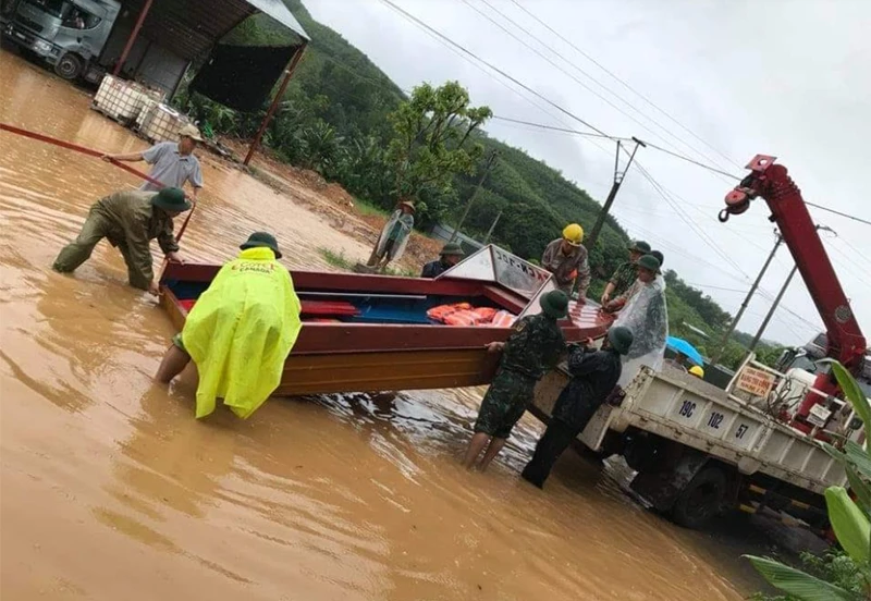 Ngập úng do mưa lớn tại Phú Thọ.