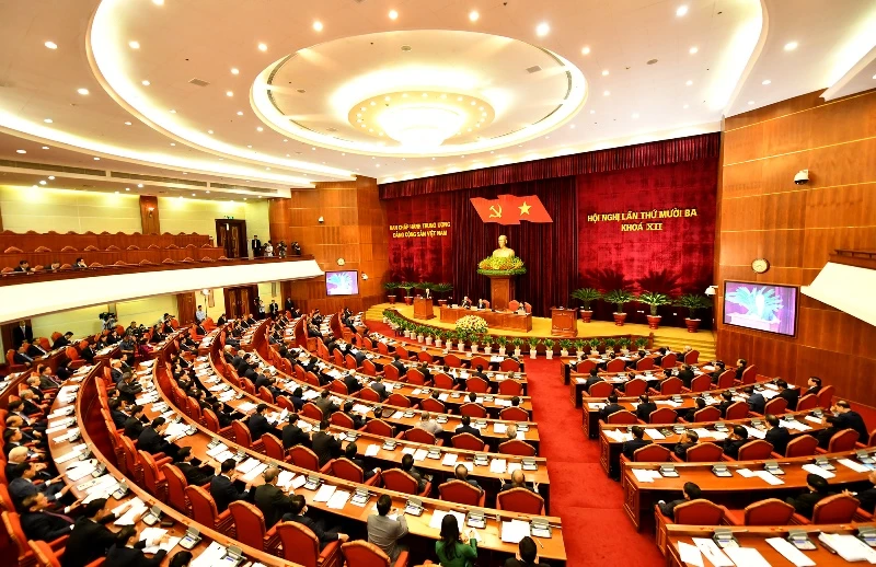 Toàn cảnh khai mạc Hội nghị lần thứ 13 Ban Chấp hành Trung ương Đảng khóa XII.