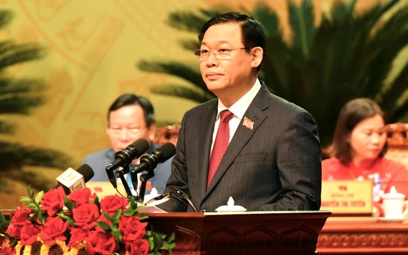 Đồng chí Vương Đình Huệ, Ủy viên Bộ Chính trị, Bí thư Thành ủy Hà Nội khóa 17, nhiệm kỳ 2020 - 2025.