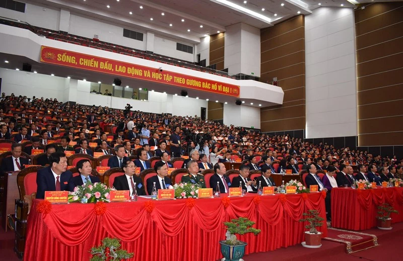  Quang cảnh Đại hội đại biểu Đảng bộ tỉnh Thái Bình lần thứ 20, nhiệm kỳ 2020 - 2025. 