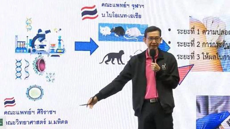Giám đốc Viện Vaccine quốc gia Thái Lan, ông Nakorn Premsi. Ảnh: Thaipbsworld