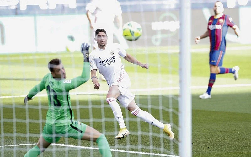  Federico Valverde mở tỷ số từ rất sớm cho Real. (Ảnh: Real Madrid)