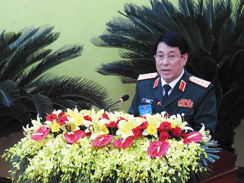 Đại tướng Lương Cường phát biểu ý kiến chỉ đạo tại Đại hội.