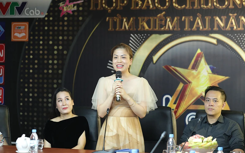 Bà Nguyễn Thị Hoàng Phương, Phó Tổng giám đốc VTVcab cung cấp thông tin về cuộc thi.