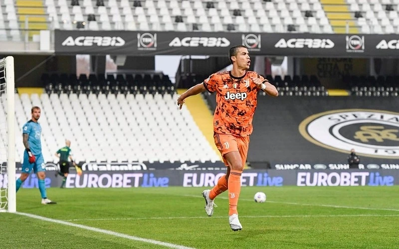 Ronaldo lập tức để lại dấu ấn trong ngày trở lại sau khi hồi phục. (Ảnh: Juventus FC)