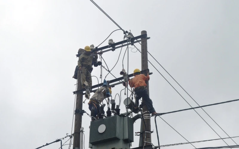 Ngành điện Quảng Ngãi huy động tổng lực khắc phục hệ thống lưới điện bị hư hỏng sau bão số 9.
