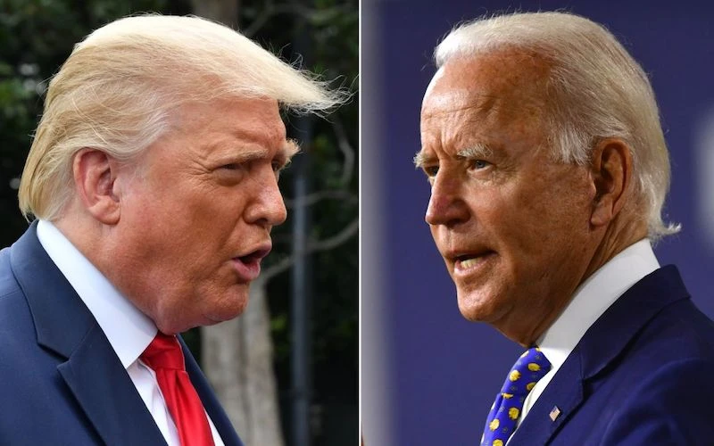 Tổng thống Mỹ đương nhiệm Donald Trump (bên trái) và ứng cử viên Tổng thống Mỹ năm 2020 đảng Dân chủ Joe Biden. (Ảnh: CNN)