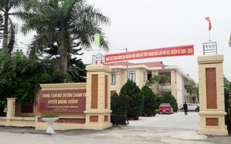 Trung tâm bồi dưỡng chính trị huyện Quảng Xương sớm được công nhận đạt chuẩn.