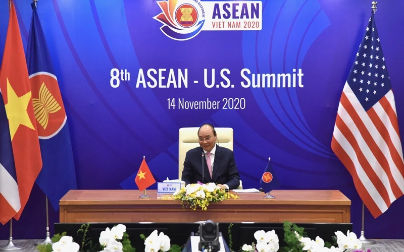 Thủ tướng Nguyễn Xuân Phúc đánh giá cao quan hệ đối tác chiến lược ASEAN - Hoa Kỳ. (Ảnh: TRẦN HẢI)