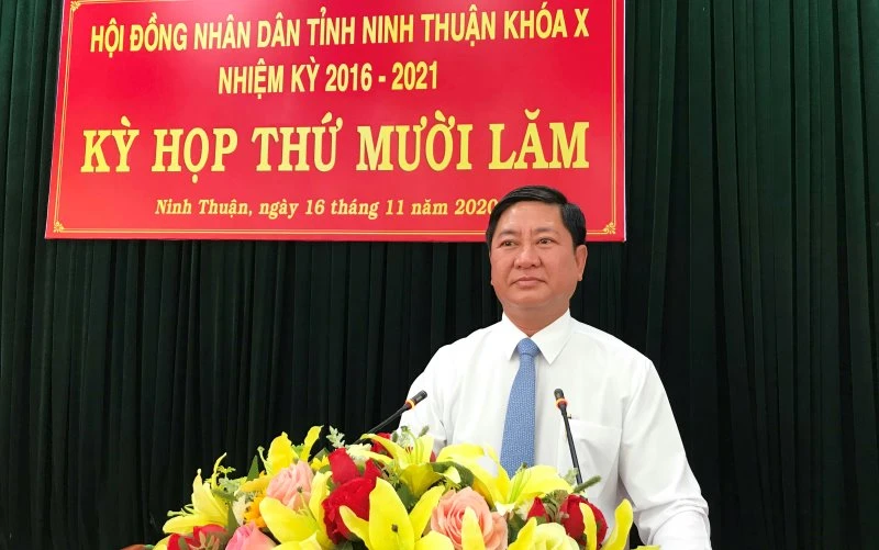Đồng chí Trần Quốc Nam được bầu giữ chức Chủ tịch UBND tỉnh Ninh Thuận, nhiệm kỳ 2016-2021.