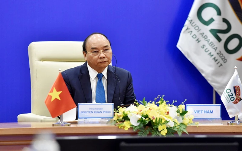 Thủ tướng Nguyễn Xuân Phúc tham dự Hội nghị cấp cao G20. (Ảnh: TRẦN HẢI)