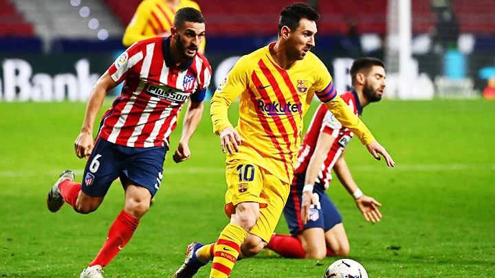 Messi (số 10) không thể làm gì hơn để giúp Barca tránh thất bại thứ ba kể từ đầu mùa.