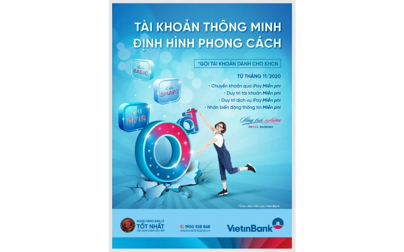 Tận hưởng ưu đãi miễn phí với gói tài khoản mới của VietinBank